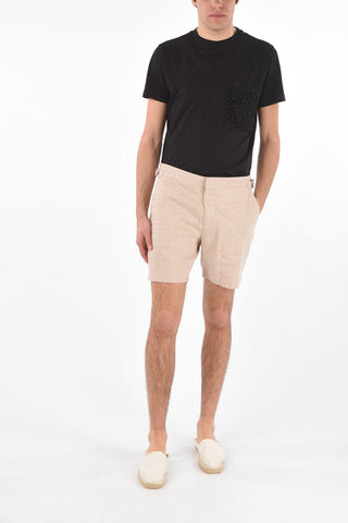 4 Pocket Linen Blend Shorts