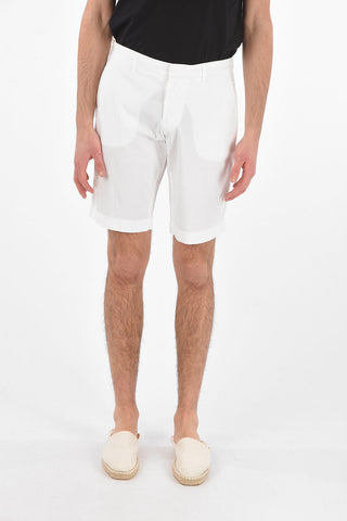 4 Pocket Cotton Shorts with Belt Loops
