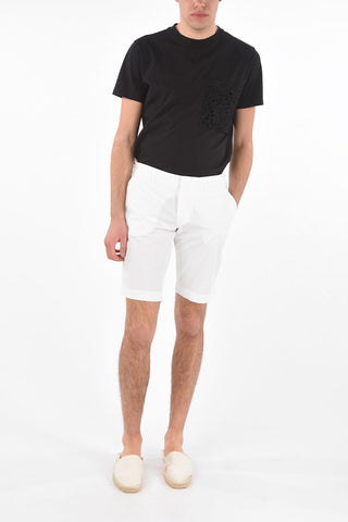 4 Pocket Cotton Shorts with Belt Loops