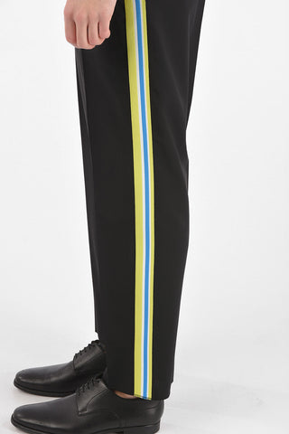 Side Contrasting Band STRAIGHT FIT Pants