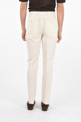Pantaloni 4 Tasche in Misto Cotone a 2 Pinces