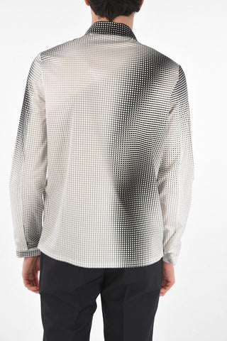 Hidden Fastening DIGITAL SQUARE Cotton Shirt