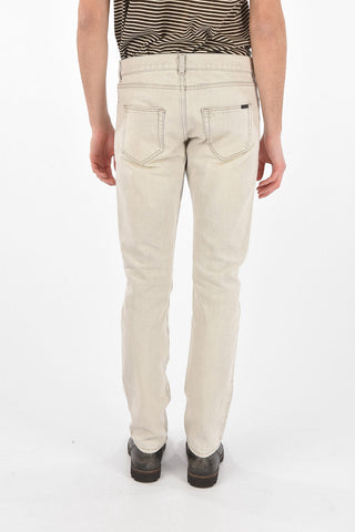 Jeans 5 Tasche Lavaggio Chiaro con Passanti