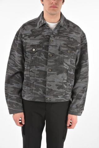 Camouflage Printed LARGE FIT Denim Jacket