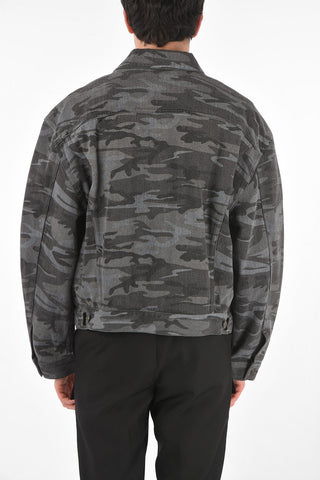 Camouflage Printed LARGE FIT Denim Jacket