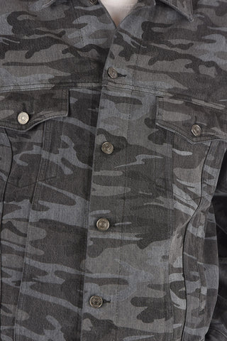 Camouflage Printed LARGE FIT Denim Jacket
