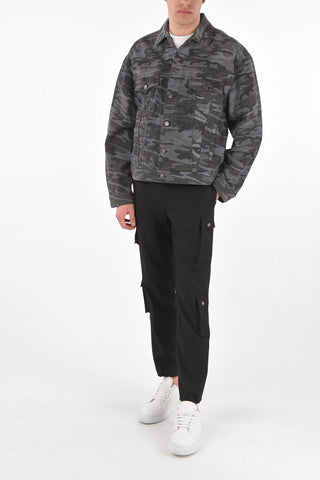 Camouflage Printed LARGE FIT Denim Jacket