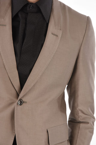 Peak Lapel Silk Blend Blazer