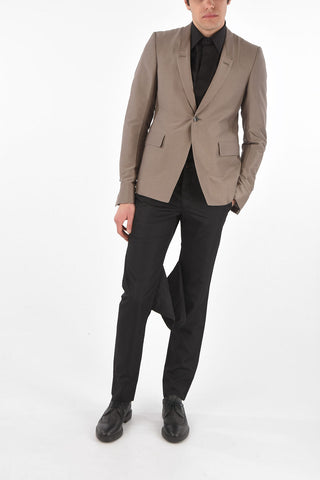 Peak Lapel Silk Blend Blazer