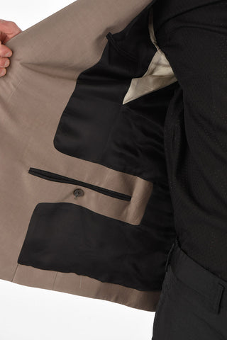 Peak Lapel Silk Blend Blazer