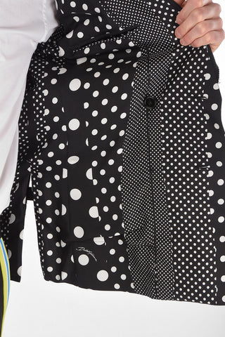 Double-breasted Blazer with Polka Dot Lining
