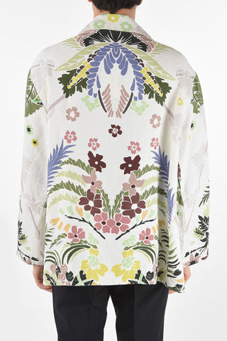 Floral Patterned Hemp Caftan Shirt