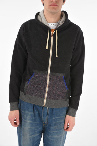 Maglia in Cotone con Zip e Cappuccio