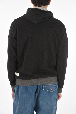 Maglia in Cotone con Zip e Cappuccio
