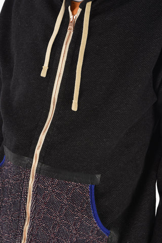 Maglia in Cotone con Zip e Cappuccio