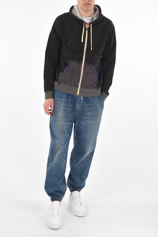 Maglia in Cotone con Zip e Cappuccio