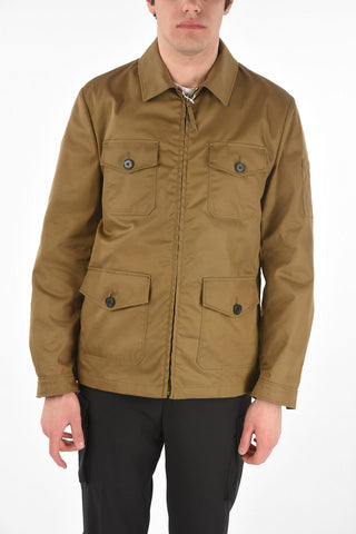 Front Zipped Denim Saharan Jacket