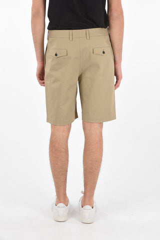 4 Pocket Double-pleated Cotton Shorts