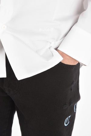 Cotton Shirt with Back Application