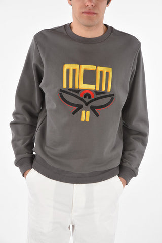Crew Neck Embroidered Logo Sweatshirt