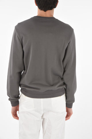 Crew Neck Embroidered Logo Sweatshirt