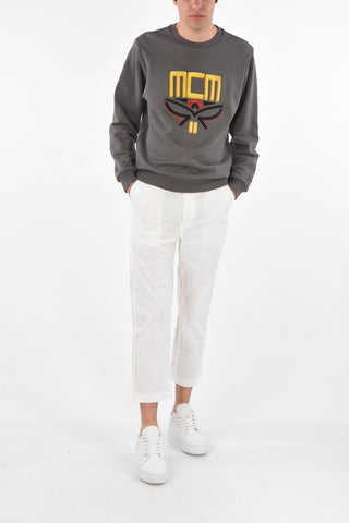 Crew Neck Embroidered Logo Sweatshirt