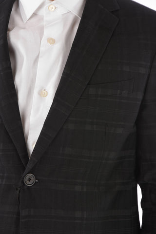 Single-breasted Flap Pocket District Check Blazer