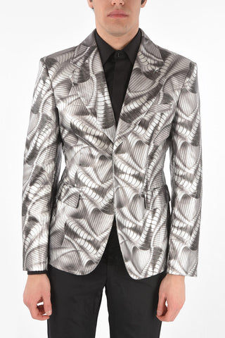 Single-breasted Coated Cotton Blazer