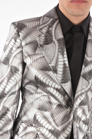 Single-breasted Coated Cotton Blazer