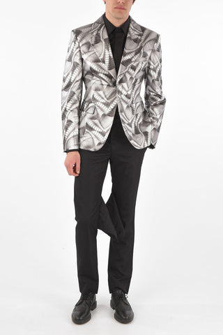 Single-breasted Coated Cotton Blazer
