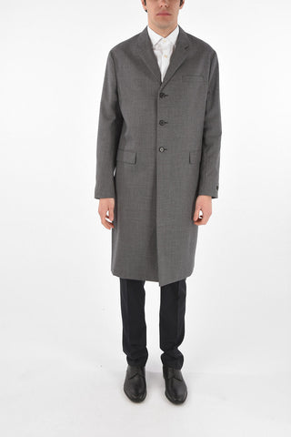 3 Button Unlined Wool Coat