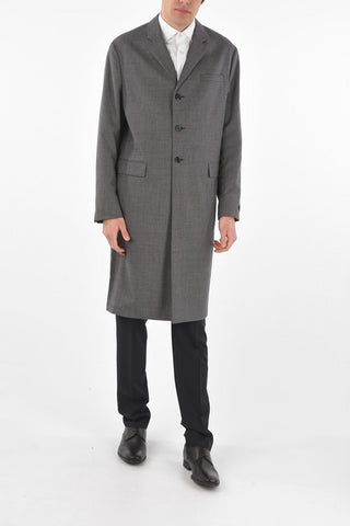 3 Button Unlined Wool Coat