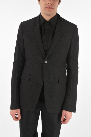 Blazer Monopetto Jacquard con Rever a Lancia