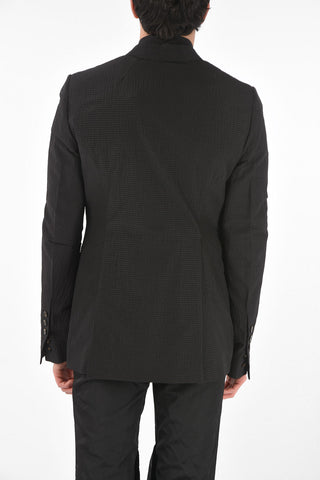 Blazer Monopetto Jacquard con Rever a Lancia