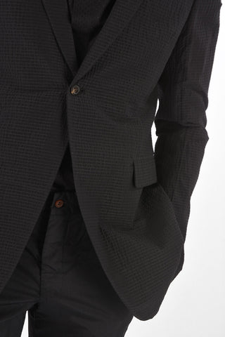 Blazer Monopetto Jacquard con Rever a Lancia
