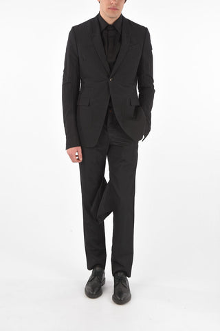 Blazer Monopetto Jacquard con Rever a Lancia