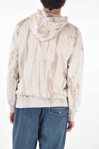 Hooded Tye-dye Sweatshirt with Print