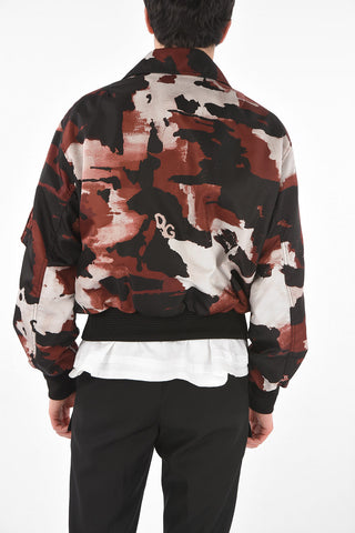 Removable Detail Multipocket Nylon Bomber Jacket