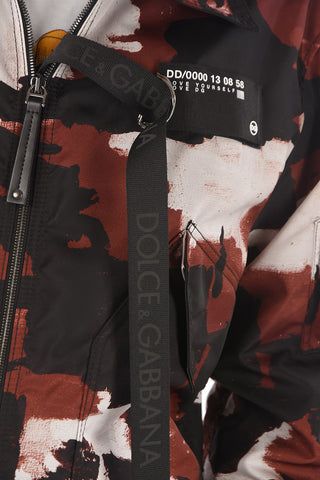 Removable Detail Multipocket Nylon Bomber Jacket
