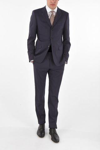 3 Button Single-breasted Virgin Wool Suit