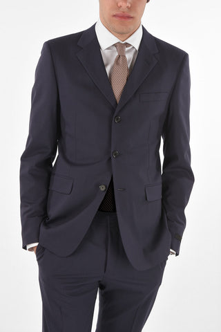 3 Button Single-breasted Virgin Wool Suit