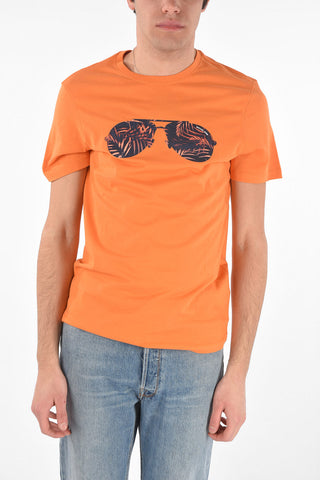 Crew Neck Printed Cotton T-Shirt
