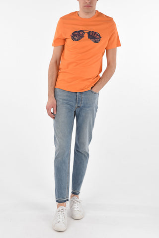 Crew Neck Printed Cotton T-Shirt