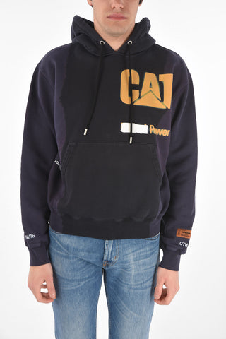 Printed CAT POWER Hooded Sweatshirt