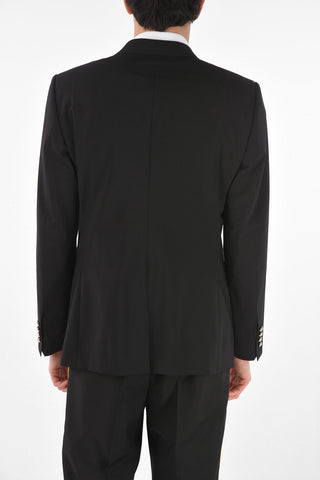 Peak Lapel MARTINI Blazer with Jewel Buttons