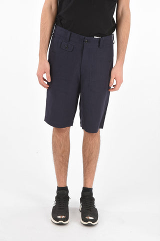 Shorts 5 Tasche in Lino con Passanti