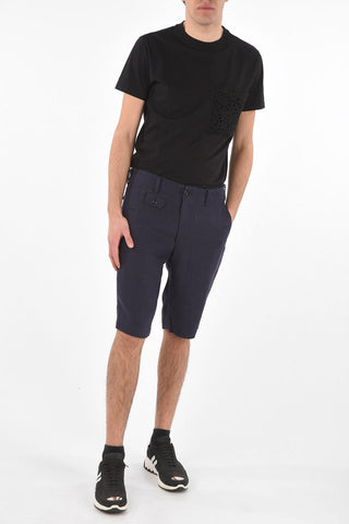 Shorts 5 Tasche in Lino con Passanti