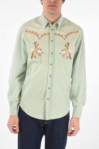 Embroidered EAGLE Denim Shirt