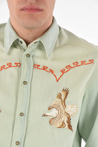 Embroidered EAGLE Denim Shirt