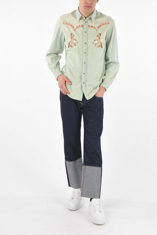 Embroidered EAGLE Denim Shirt